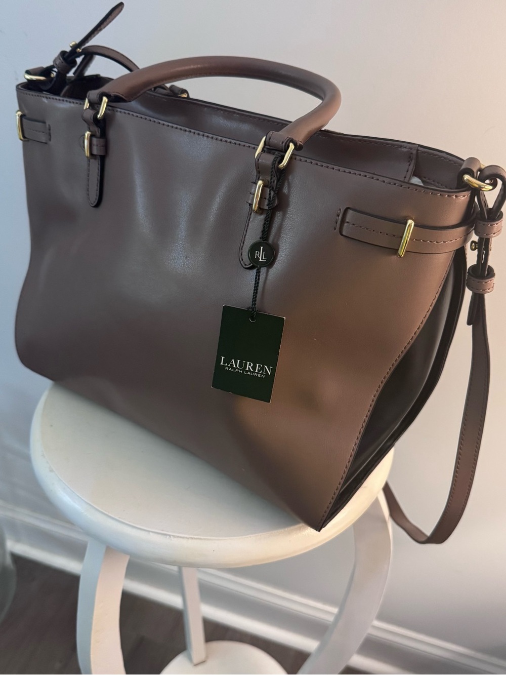 Ralph Lauren Winston Niki medium satchel crossbody. NWT.